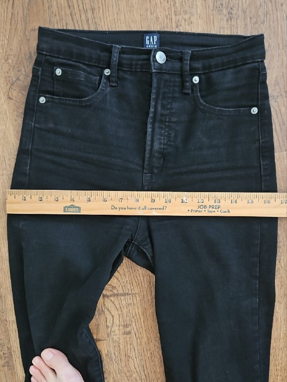 GAP High-Rise Black Skinny Women's Jeans, Size 2T, Inseam 30 - Picture 7 of 9